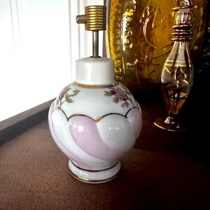 Vintage Irice Hand Painted Rosette Perfume Bottle